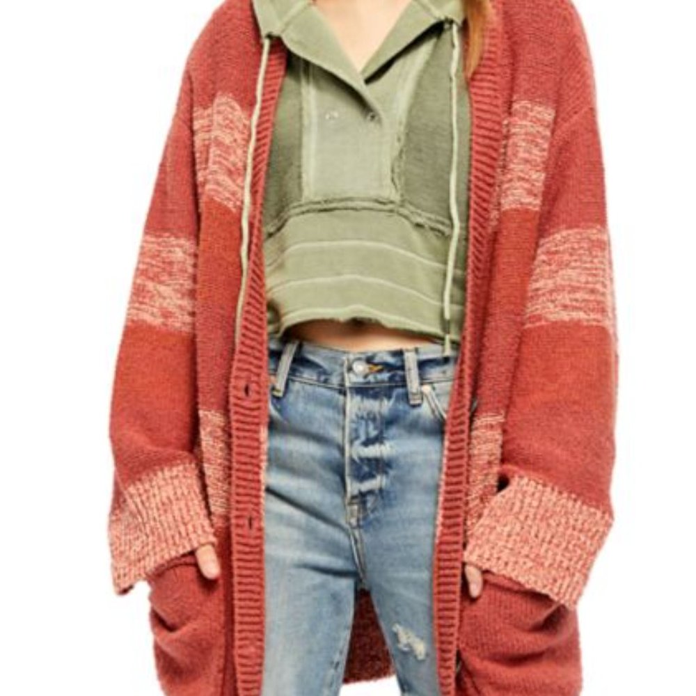 Free People Southport Beach Cardigan Sweater S - Picture 2 of 10